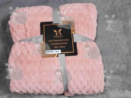 Púder rózsaszín ágytakaró 200*230 cm Sherpa ágytakaró